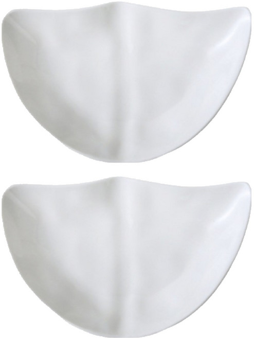 파라주니 비정형 세라믹 볼 감성 플레이팅 홈카페 접시 3번 HJ1236, 화이트, 2개, 단품