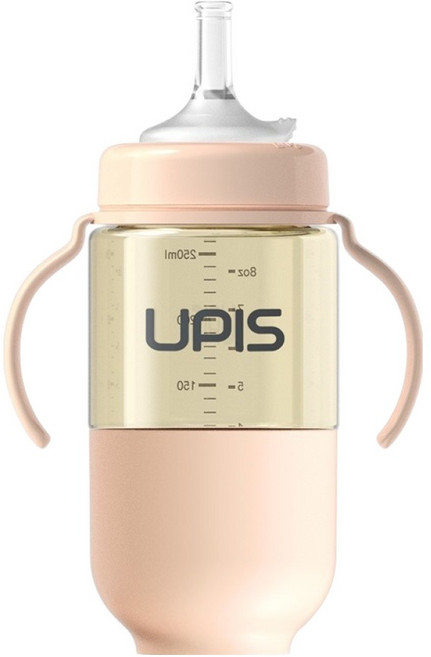 유피스 PPSU 빨대컵 6M, 260ml, 1개, Party Pink