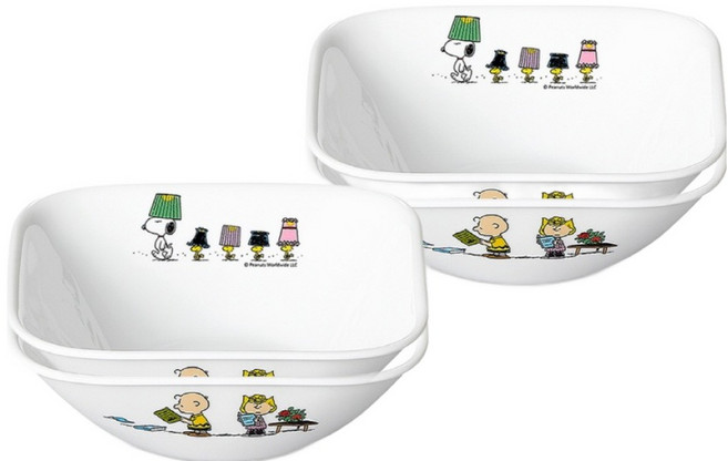 코렐 스누피 더홈 샐러드볼 중, 혼합색상, 4개