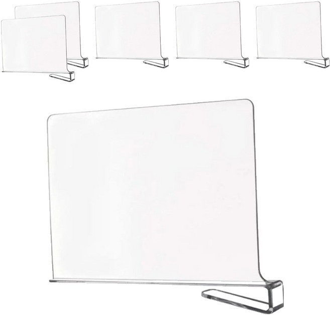 테일스타 아크릴 옷장 책장 신발장 만능 구분 파티션, 투명, 6개