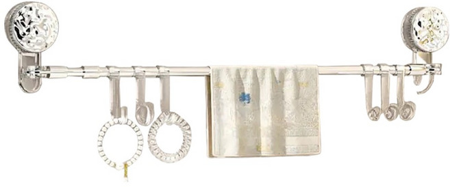 아케이바이 접착식 고급형 길이조절 수건걸이대, 1개