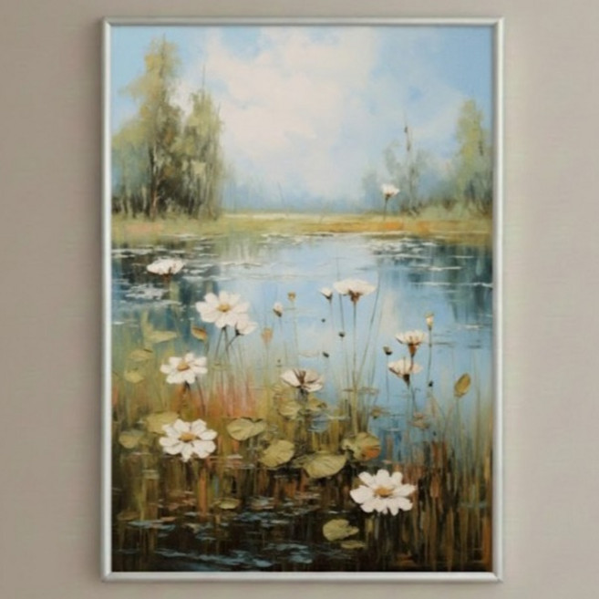 UV 아크릴 인쇄기법 수채화 NO5, 실버