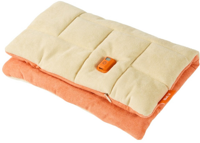 SKY 케어 휴대용 허리 무릎 복부 유선 전기온열 찜질기, EM17, 베이지