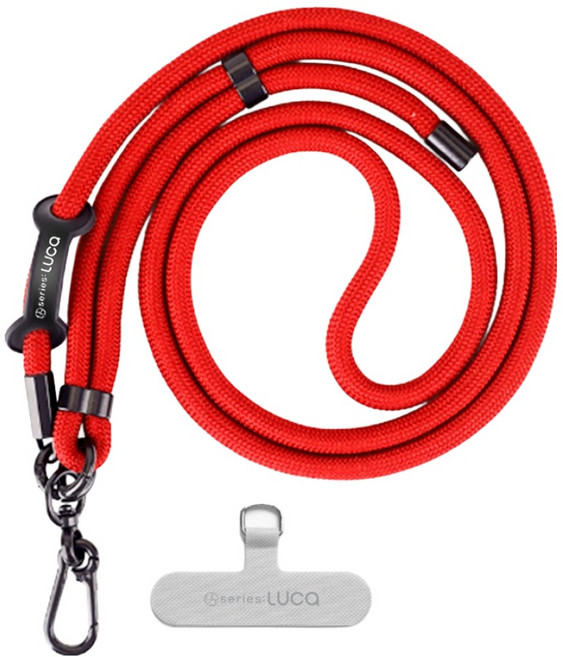 루카 휴대폰 숄더 넥스트랩, 1개, 레드