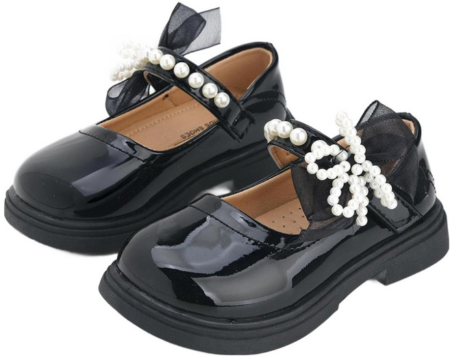 508 진주 옆리본 에나멜 구두