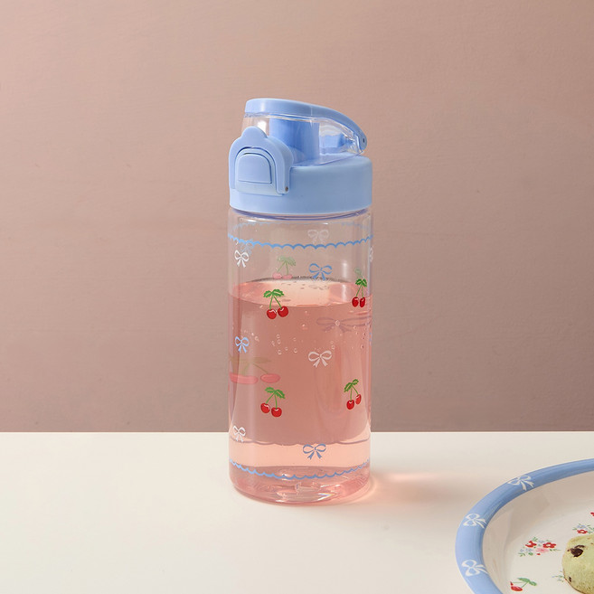 모던하우스 로맨틱체리 원터치 보틀, 1개, 500ml, blue