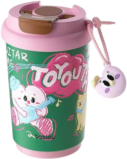 bablov 花伴森 316保溫嘟嘟咖啡杯, 巡演歌唱家, 1個, 370ml