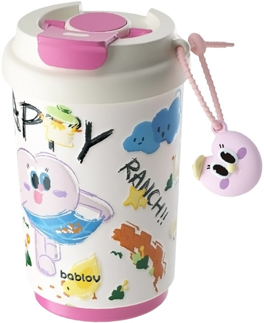 bablov 花伴森 316保溫嘟嘟咖啡杯, 奇蹟栽種員, 1個, 370ml