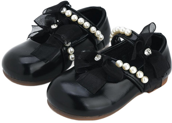 하늘리본 큐빅 진주 구두