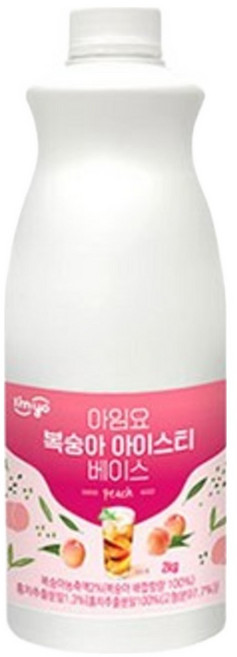 아임요 복숭아 아이스티 베이스, 1개, 2kg