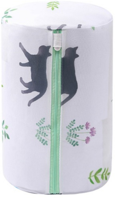 마리조아 브라 속옷 변형 방지 세탁망 원통형가방 22 x 33 cm, 미스터캣, 1개