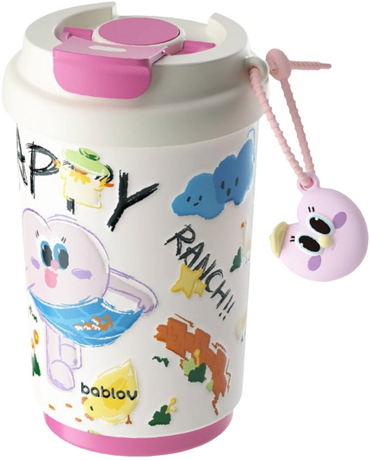 bablov 花伴森 陶瓷內膽保溫嘟嘟咖啡杯, 奇蹟栽種員, 1個, 370ml