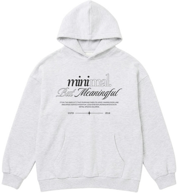 제니키즈 오버핏 미니멀 후드티 JN2034H