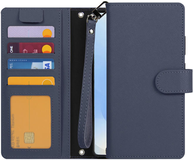 에센스웨어 천연 소가죽 크로시아 스트랩 다이어리 휴대폰 케이스