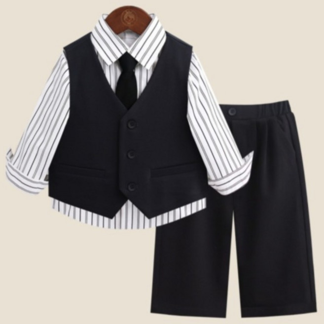 엣지랜드 아동용 어썸정장 바지 + 셔츠 + 조끼 + 타이 세트