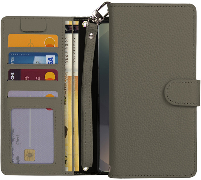 에센스웨어 에센셜 천연 소가죽 오플 스트랩 다이어리 휴대폰 케이스