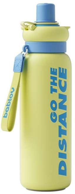 bablov 花伴森 316 活力吸管保溫瓶, 自由黃, 1個, 670ml