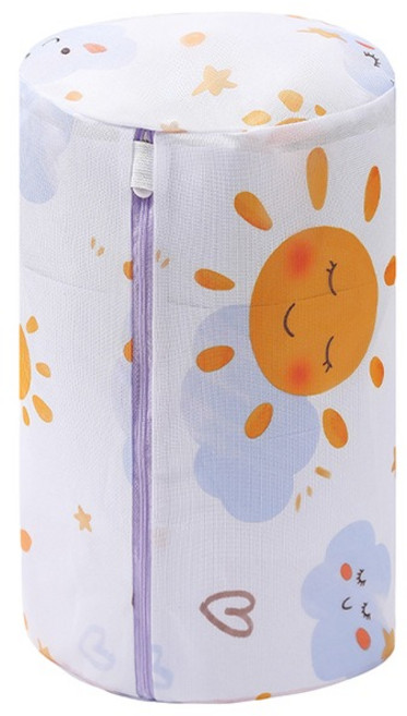 마리조아 브라 속옷 변형 방지 세탁망 원통 20 x 30 cm, 웃는구름, 1개