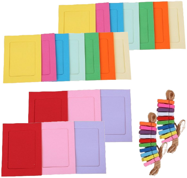 젠리브 포토 가랜드 귀여운 종이액자 10종 세트, 2세트, 혼합색상