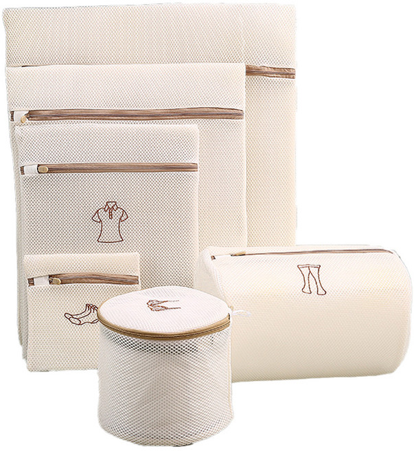 마리조아 변형방지 메쉬 세탁망 양말 + 브라 + 바지 + 티셔츠 + 드레스 + 재킷 세트, 베이지, 1세트