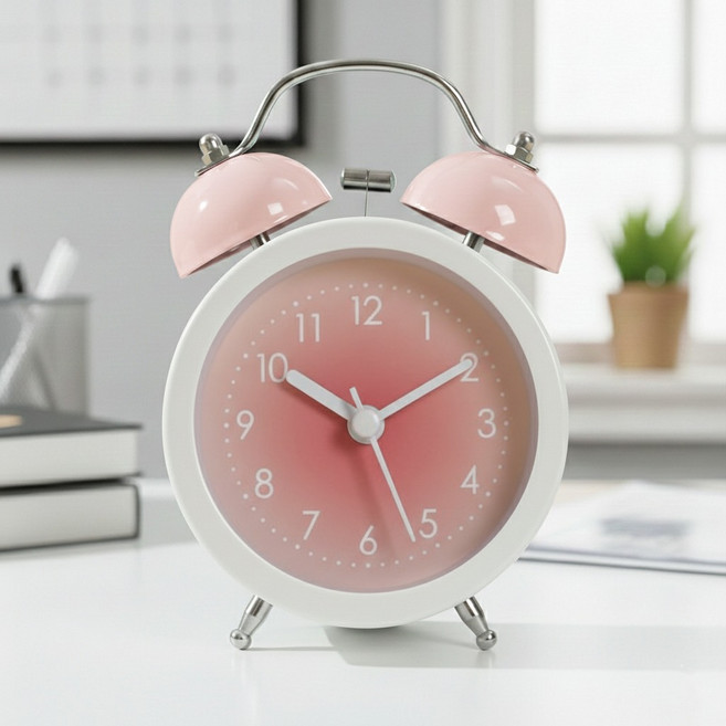 므뮤 레트로 자명종 탁상 시계, 피치 핑크