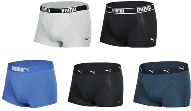PUMA BODYWEAR 男士輕量Windy Edition立體平口褲5件組