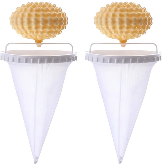 뉴토피아 먼지 보풀 머리카락 제거 세탁볼, 옐로우, 2개