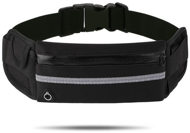 디드로케이 조깅 런닝 힙색 벨트, 블랙, 1개
