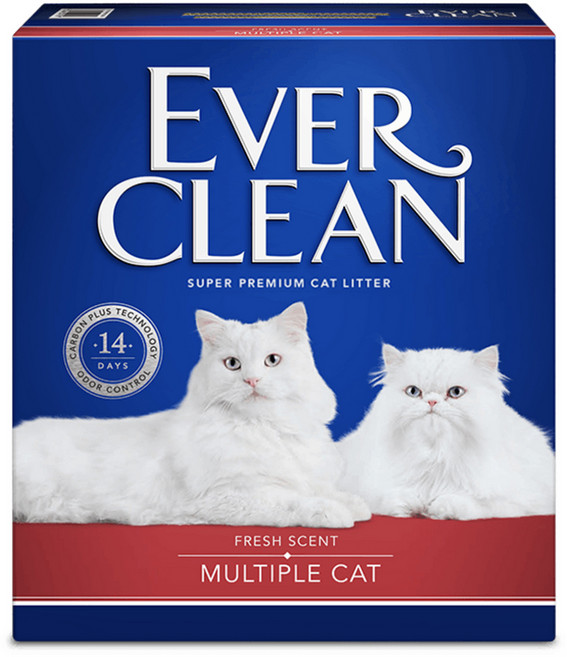 EVER CLEAN 藍鑽 多貓抑菌貓砂, 8.5kg, 1盒, 清新香味