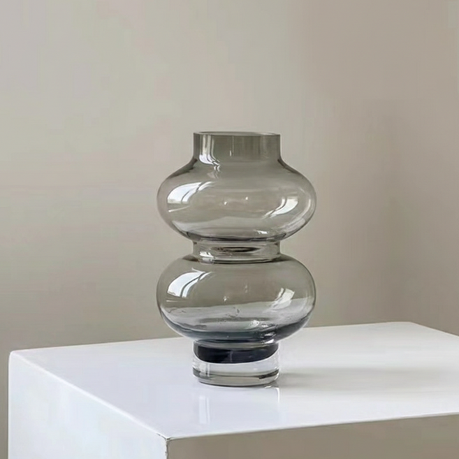 픽노아 곡선라인의 공간포인트용 화병, 그레이