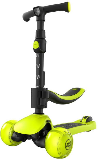 키즈휠 X5 LED 씽씽이 유아 킥보드, 1. 스파클링라임, 1개