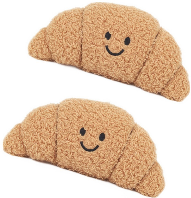둥둥펫 고양이 장난감 킁킁 캣닢 크로와상 인형, 브라운, 2개