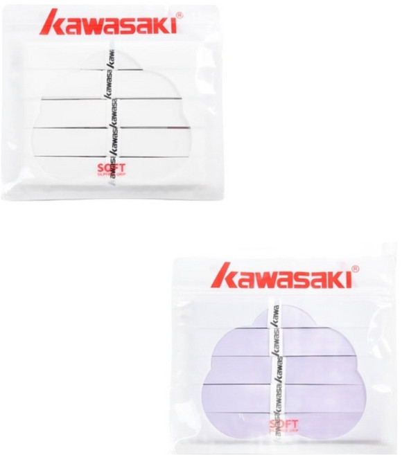 가와사키 울트라 소프트그립 2종 x 5p 세트, 화이트 + 퍼플, 1세트