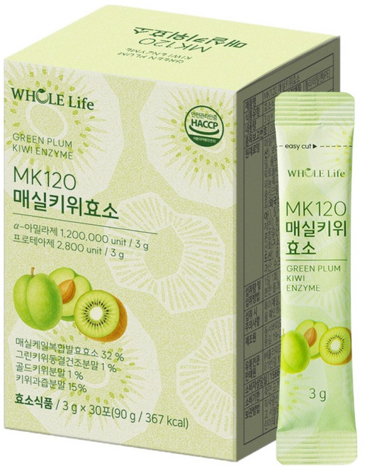 WHOLELIFE MK120 매실키위효소 30p, 90g, 1개