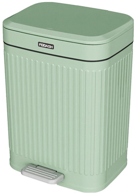 페이다쉬 뉴 알렉스 깔끔한 페달식 휴지통 8L 와이드형, 그린