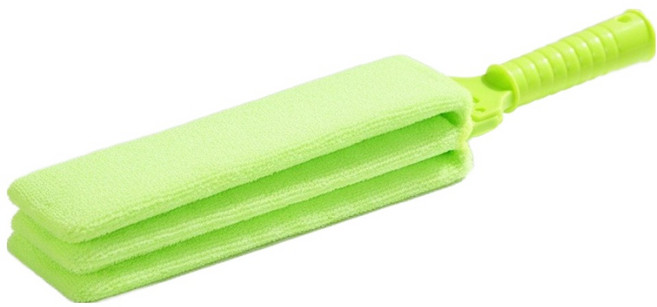 몰투데이 틈새싹쓸이 블라인드 에어컨 틈새 청소 브러쉬 걸레 ONE SIZE, 녹색, 1개