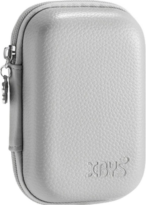 엑스비와이에스 케이블 수납 파우치 다용도 디지털 수납함 보조배터리 충전기 이어폰 하드케이스, 라이트그레이, 1개