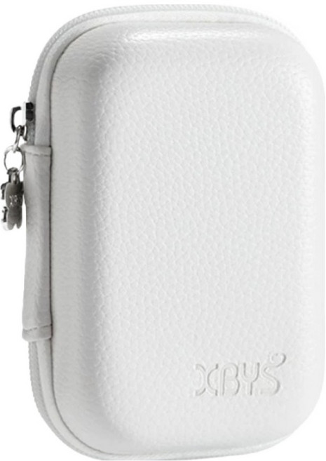 엑스비와이에스 케이블 수납 파우치 다용도 디지털 수납함 보조배터리 충전기 이어폰 하드케이스, 화이트, 1개