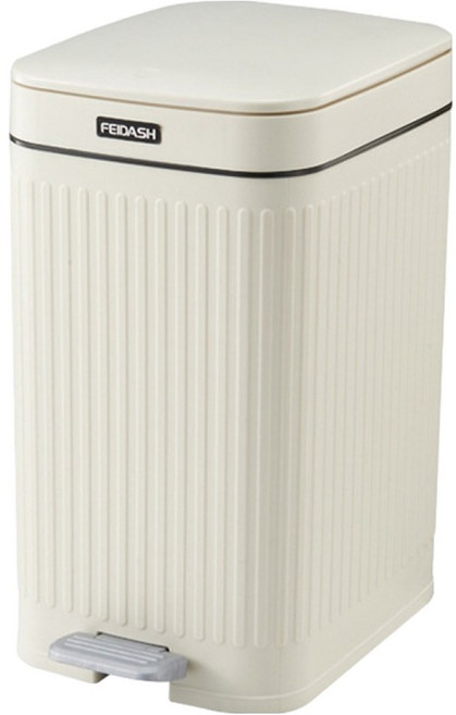 페이다쉬 뉴 알렉스 깔끔한 페달식 휴지통 7L 슬림형, 오프화이트