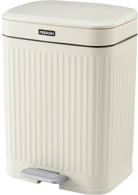 페이다쉬 뉴 알렉스 깔끔한 페달식 휴지통 8L 와이드형, 오프화이트