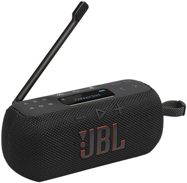 JBL 便攜式收音機藍牙喇叭, 黑色, TUNER 3