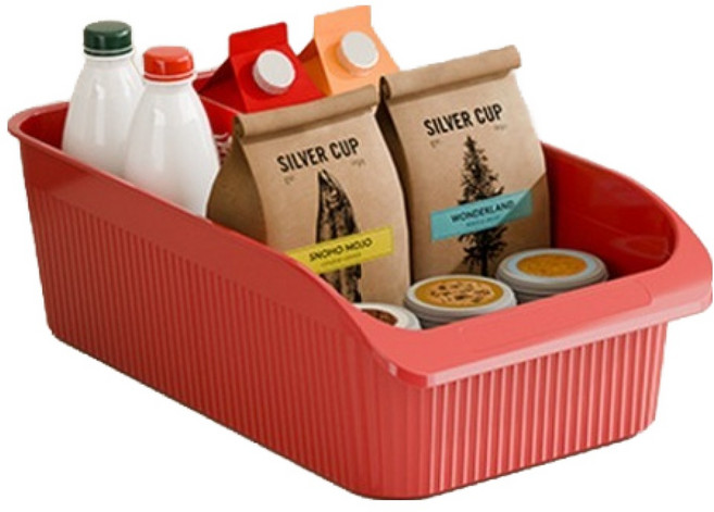 델리리움 가정용 선반 서랍형 커피 캡슐 보관함 단층 31 x 21 x 10 cm, 레드, 1개