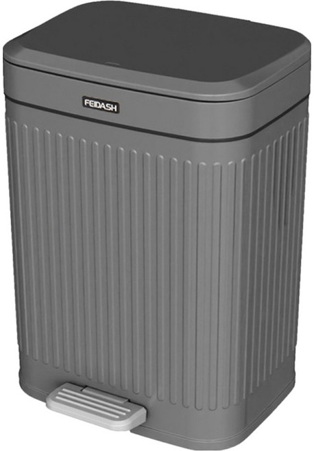 페이다쉬 뉴 알렉스 깔끔한 페달식 휴지통 8L 와이드형, 다크그레이