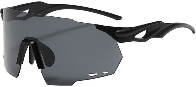 Overcode 大型鏡框防風自行車運動太陽眼鏡 BRP3210, 黑色, 1個