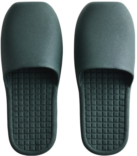 CMYK 좌우 구분없는 미끄럼방지 PVC 막힘 다용도 욕실화, 그린, 1개