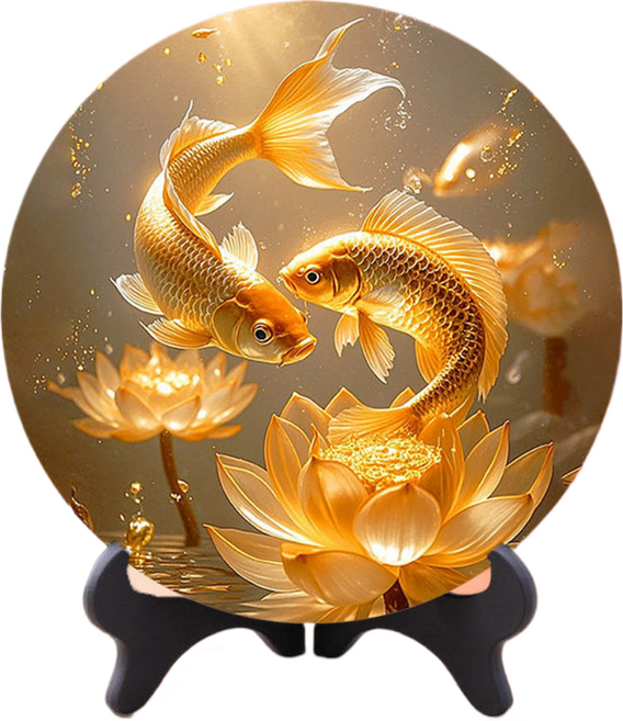 디케이원 황금 잉어 행운 인테리어 사진 타입 A