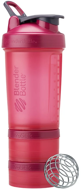 블랜더보틀 프로스택V2 쉐이커, 라즈베리, 650ml, 1개 - 쿠팡