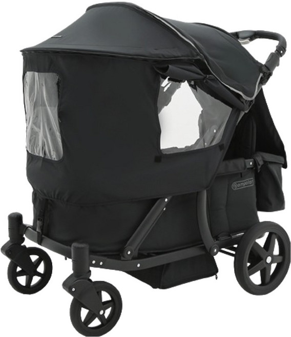 폼포라 N2 유아웨건 전용 멀티 햇빛가리개, 오레오 블랙, 1개