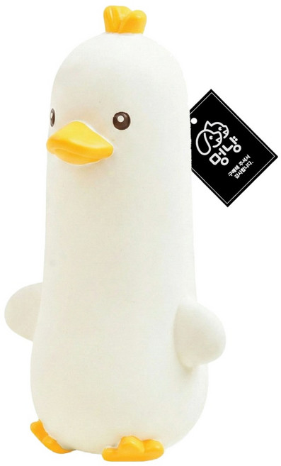 멍냥 강아지 만화 라텍스 삑삑이 장난감 거위, 화이트, 1개