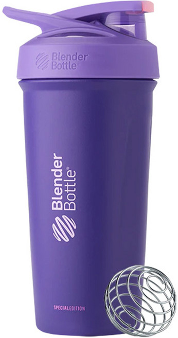 Blender Bottle Strada 不鏽鋼搖搖杯, 深紫色, 710ml, 1個